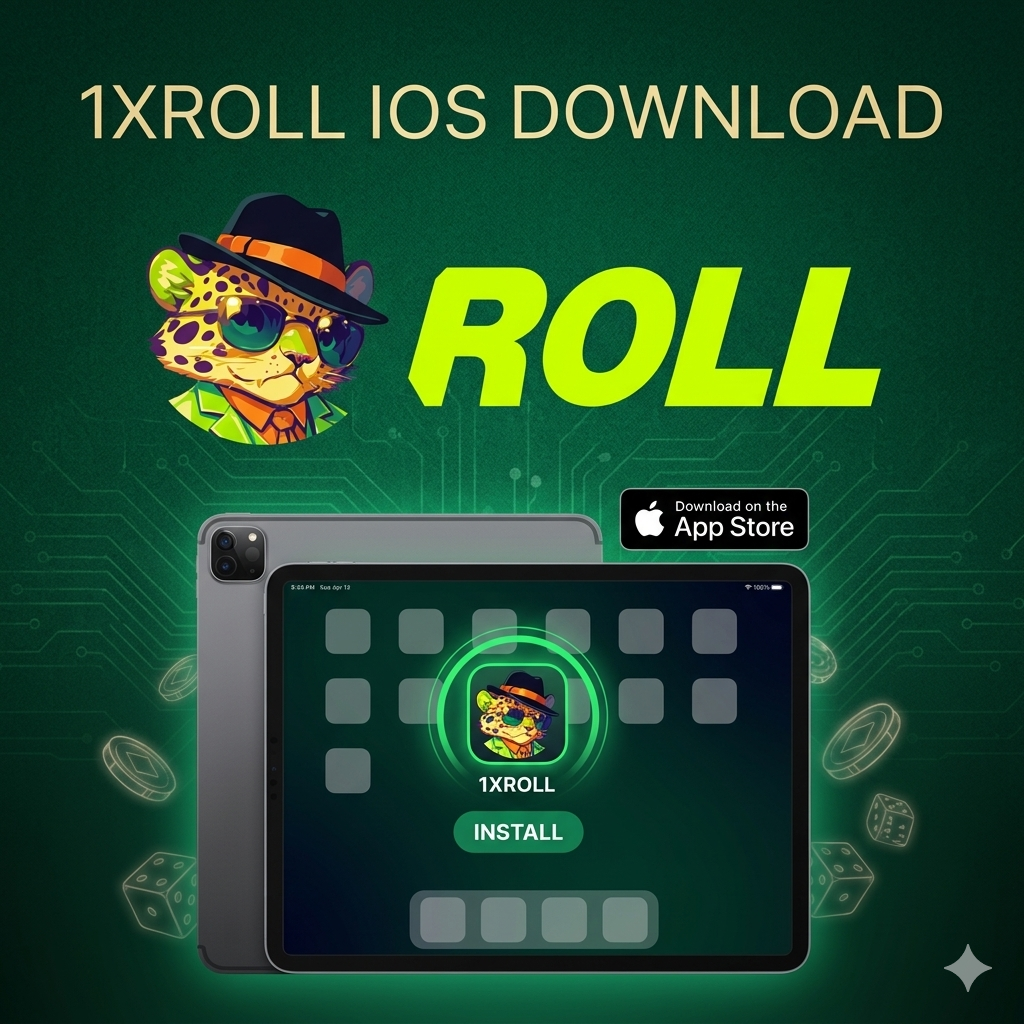 1Xroll Casino Ios 下载图片，包含 1Xroll Login、1Xroll Register 和 1Xroll Download 入口